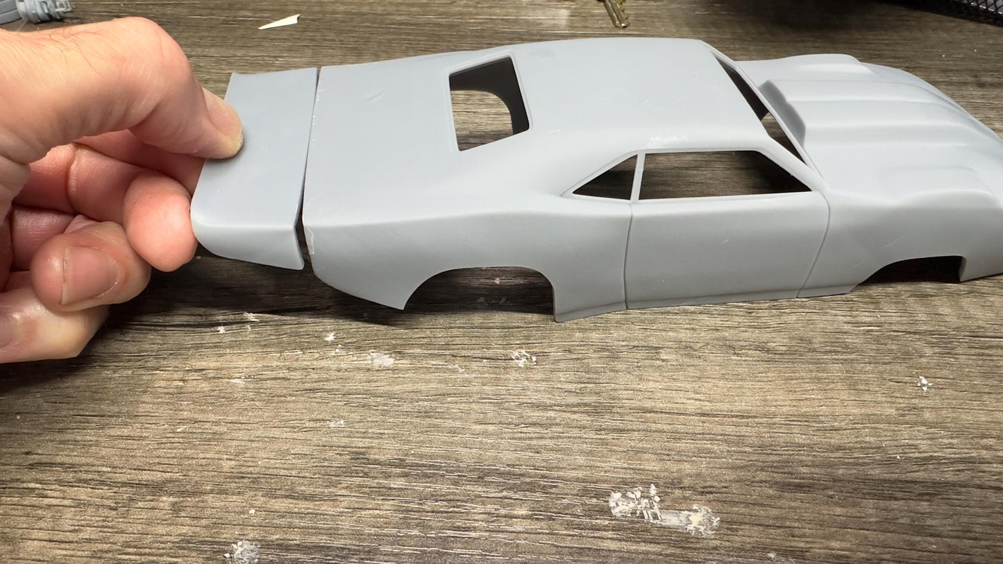 3-D printed 1/25 scale pro mod Daytona dodge