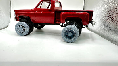 semi dually wheels and tires for pickup 1/25