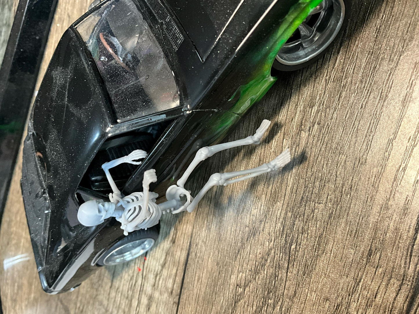3D printed Skeleton driver model car