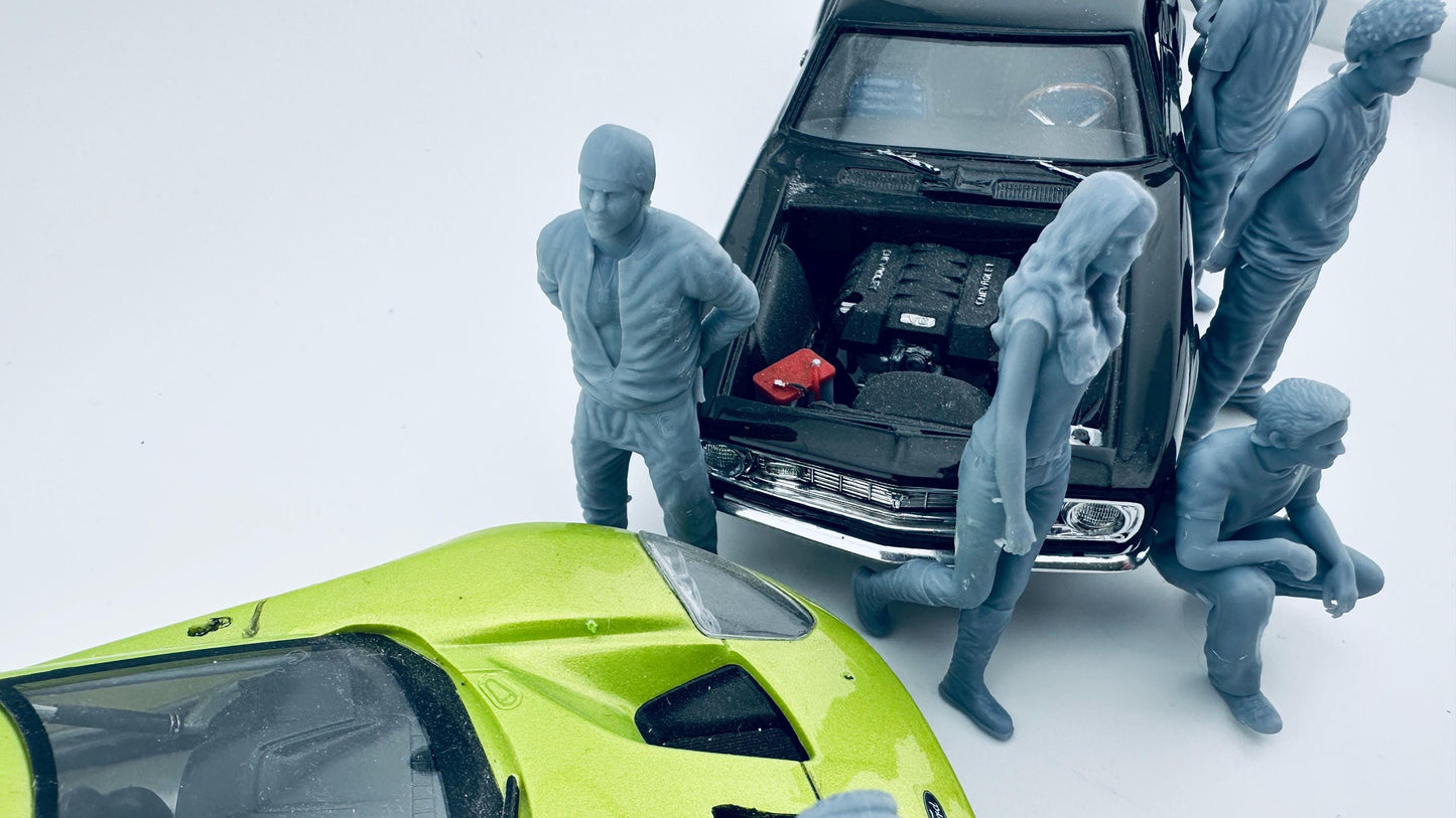 set of 10 F&F characters 3d printed