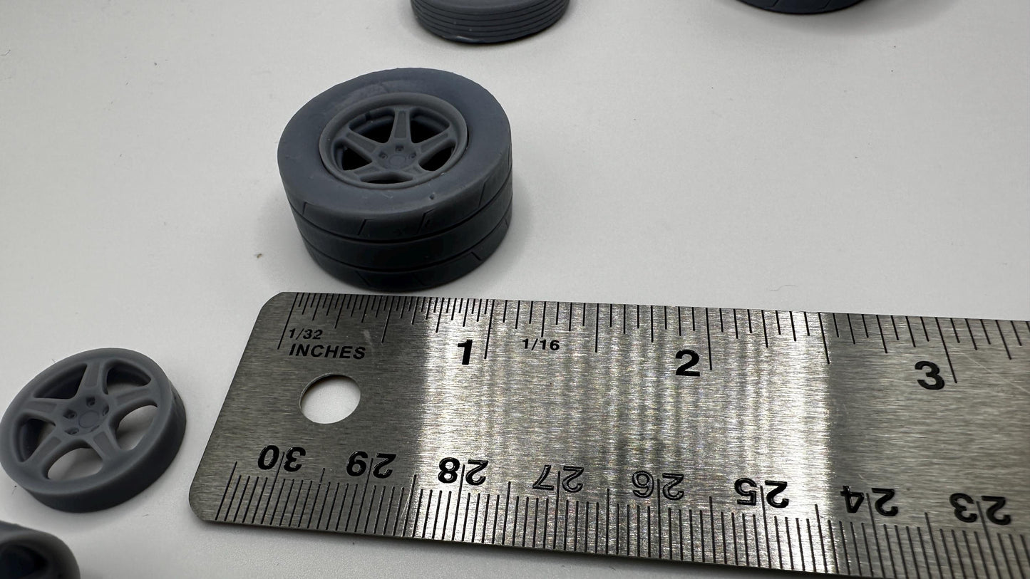 1/25 3d printed Dodge Demon wheels and tires