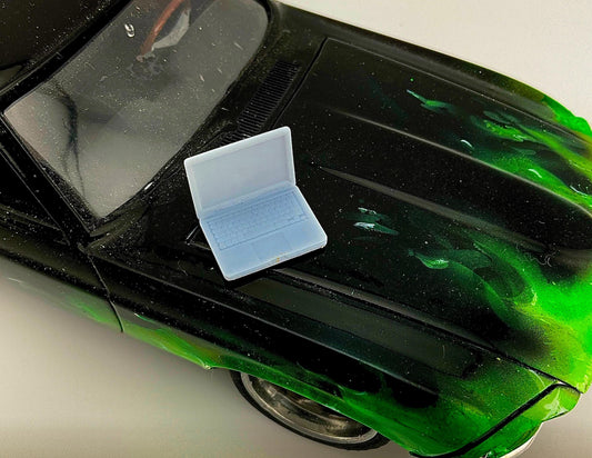 Macbook for Scale Model cars diorama 3d printed