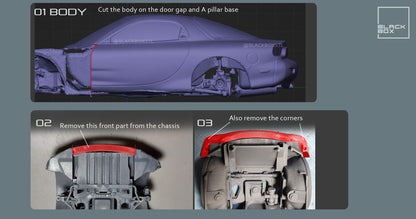 Time attack bodykit for Tamiya 1-24 Rx7