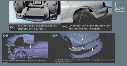 Time attack bodykit for Tamiya 1-24 Rx7